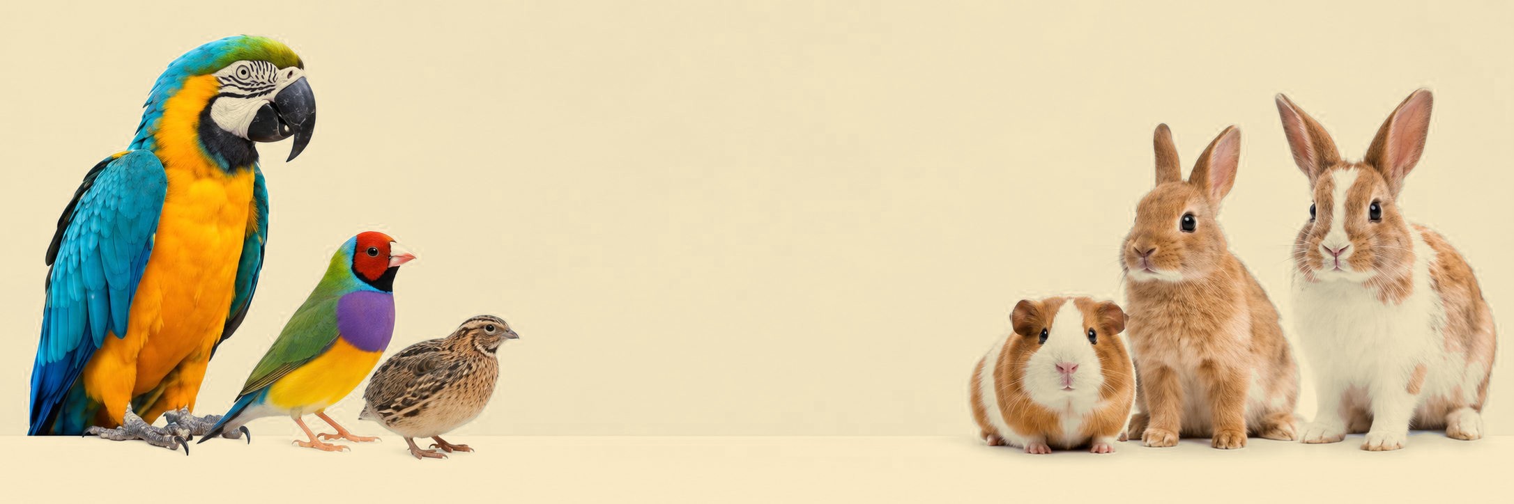 Birds, guinea pigs and rabbits — the Pet Universe family